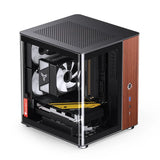 Jonsbo Tk-0 Pc Carcasa, Mini-Tower, Mini-Itx, Tempered Glass, Madera - Negro