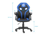 Silla Gamer Junior Conceptronic Eyota06b Color Negro Detalles En Azul Recubrimiento Pu De Alta Calidaddiseño Ergonomico