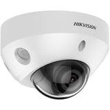 Cámara Minidomo Ip 8mp 2.8mm Acusense Wdr120 Ip67 Ik10 Ir30 Mic Hikvision