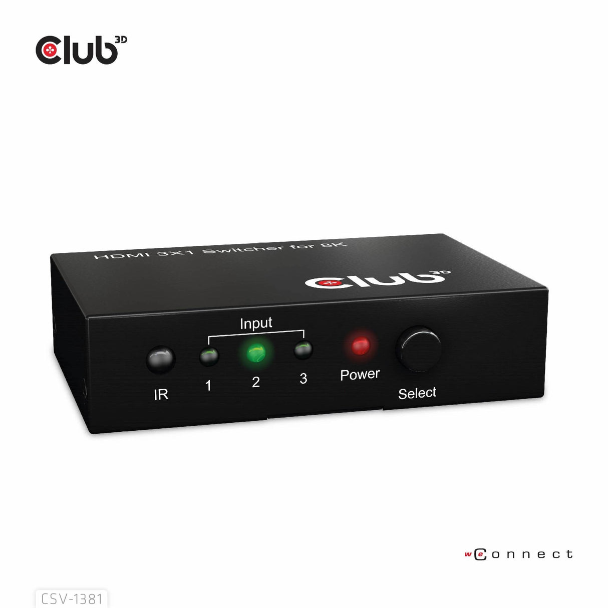 EAN 8719214472719 - CLUB3D 3 to 1 HDMI 8K60Hz Switch interruptor KVM Negro imagen 5