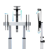 Tooq Soporte Suelo Ruedas Aluminio 60-100 - Plata