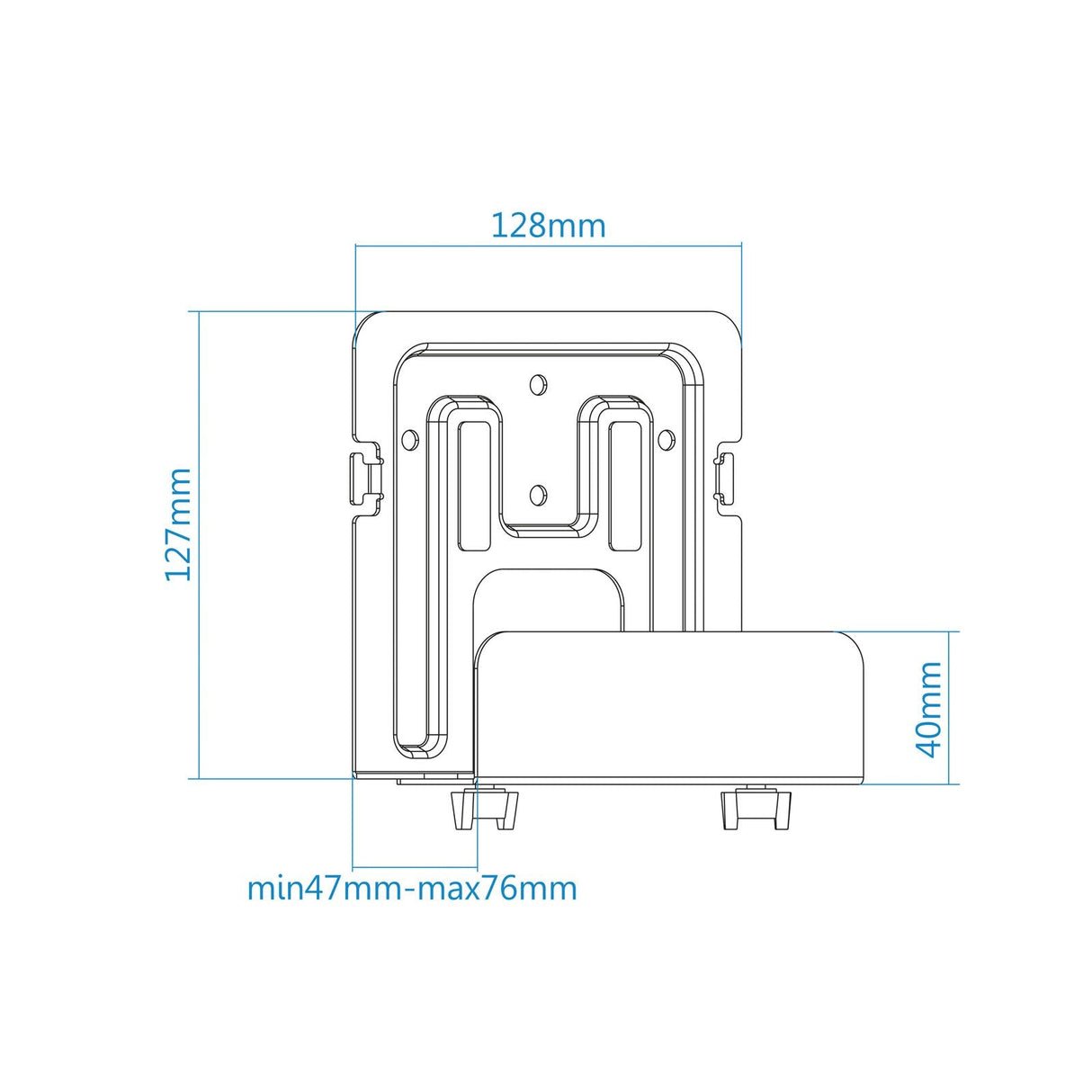 EAN 8433281012318 - TooQ TQMPM4776 soporte de CPU Soporte de CPU para instalación en pared Negro imagen 7