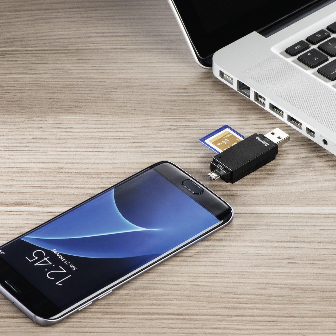 Hama Basic Lector De Tarjeta Usb 2.0/Micro-Usb Negro
