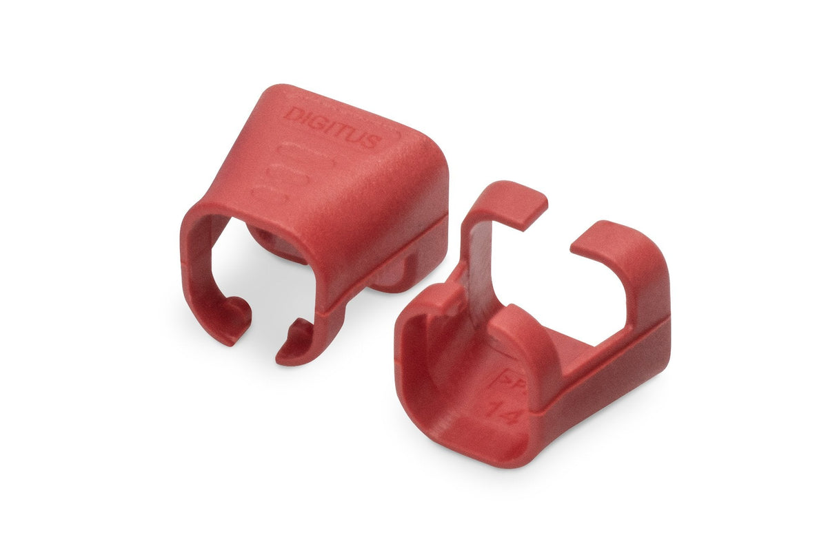 Clips Para Cable Rj 45 Color Rojo, 100 Uds