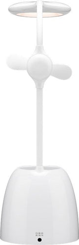 Goobay Wireless Desk Lamp Led With Fan + Pen Box - White