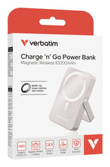 EAN 0023942322672 - Verbatim Charge 'n' Go Magnetic Wireless Polímero de litio 10000 mAh Cargador inalámbrico Rosa imagen 3