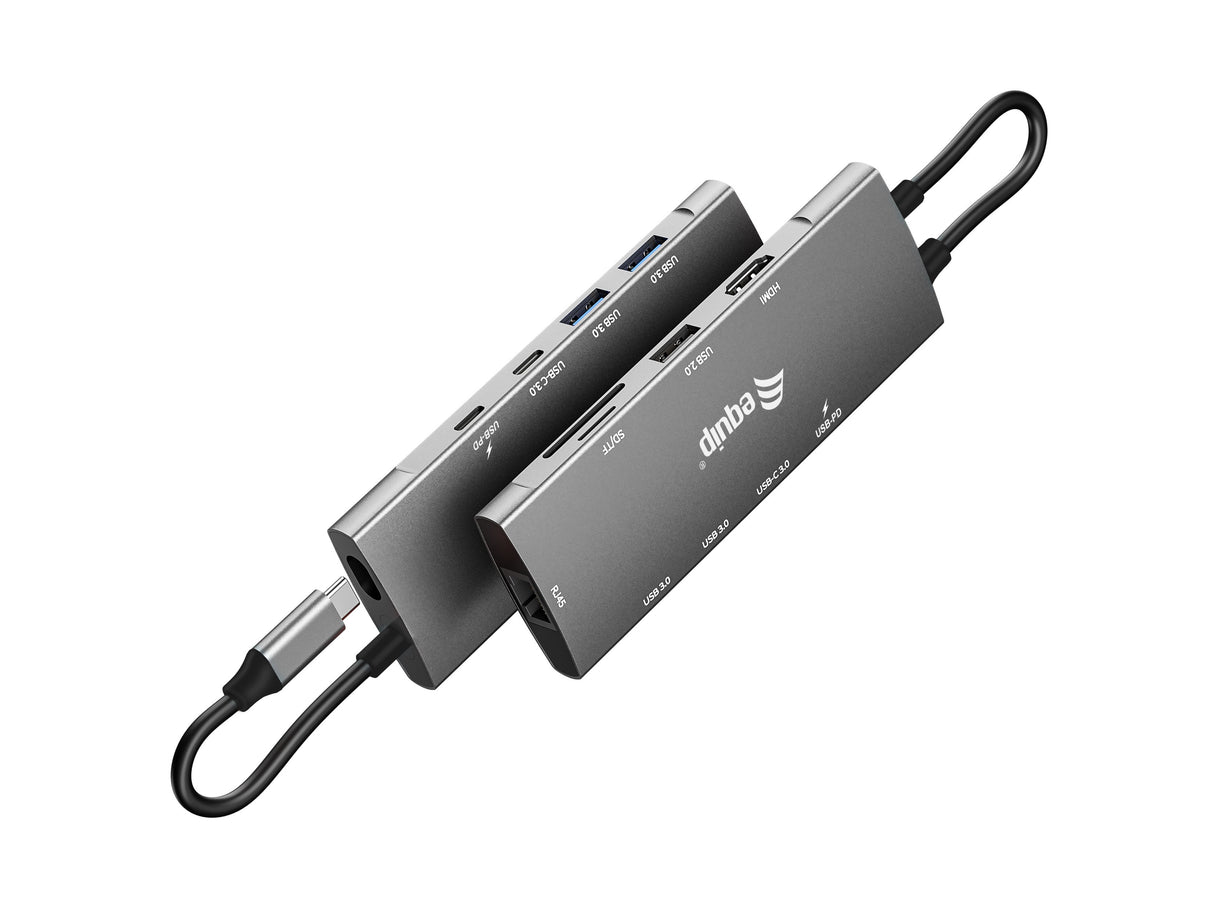Equip Dock Usb-C->Hdmi, Gigabit Lan, Usb3.0, 100wpd, Sd Tf 0,25m