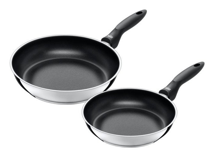 Silit Domus Bratpfannen-Set, 24 & 28 Cm (Acero Inoxidable Negro) 2119306221