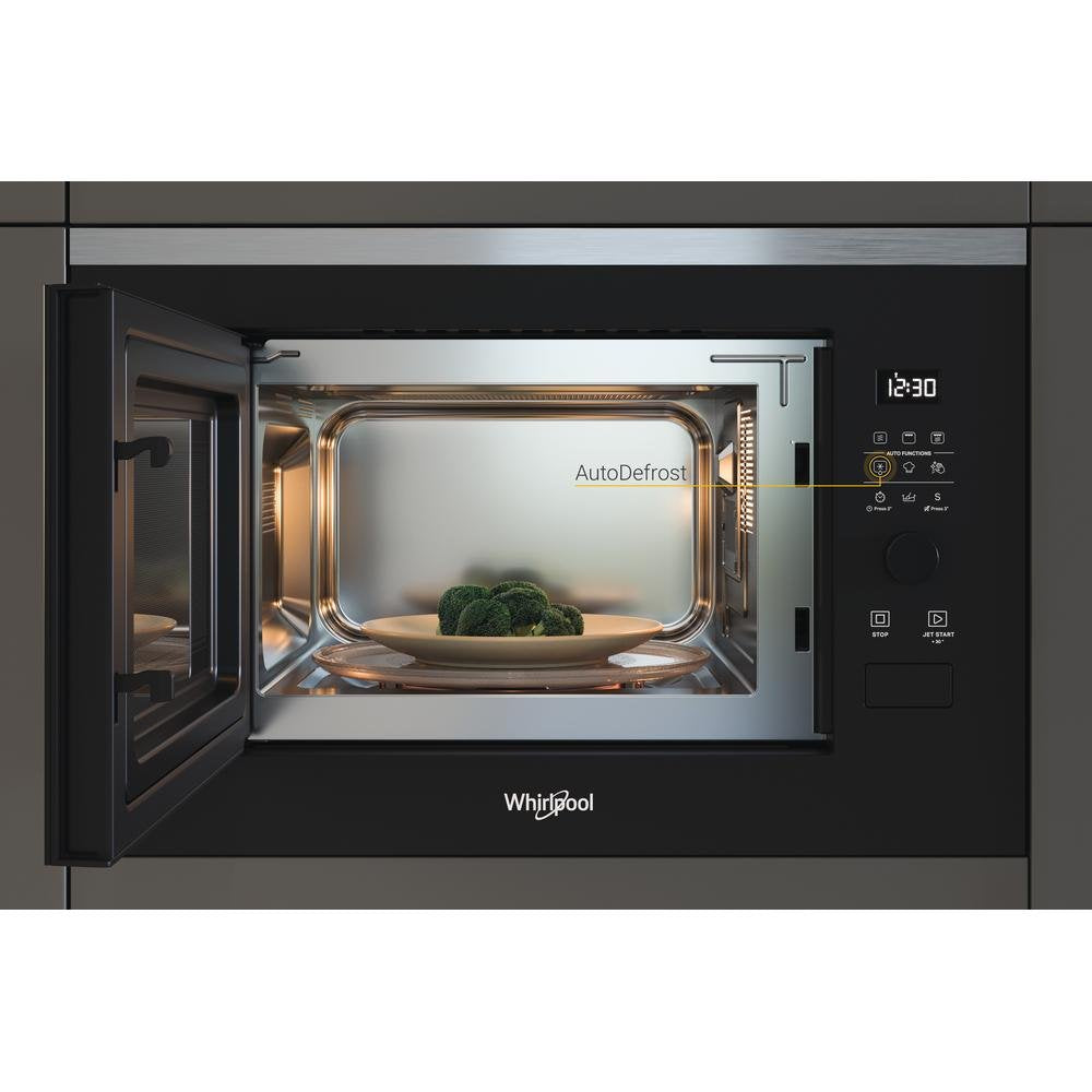 Microondas Integrable Whirlpool Wmf250g Capacidad 25 L Con Grill Color Negro