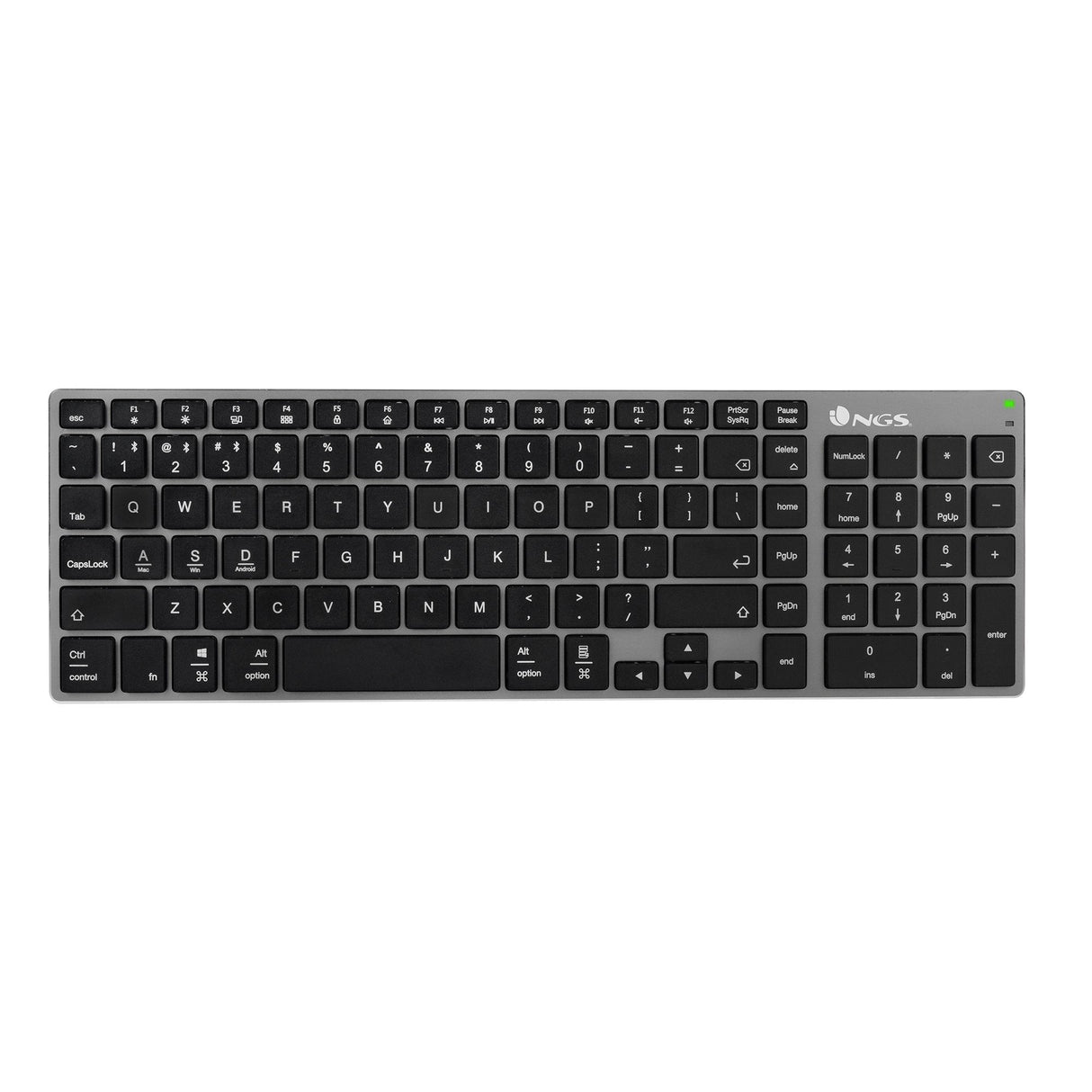 EAN 8435430619409 - NGS FORTUNE-BT, QWERTY, ES teclado Universal Bluetooth Negro, Plata imagen 1