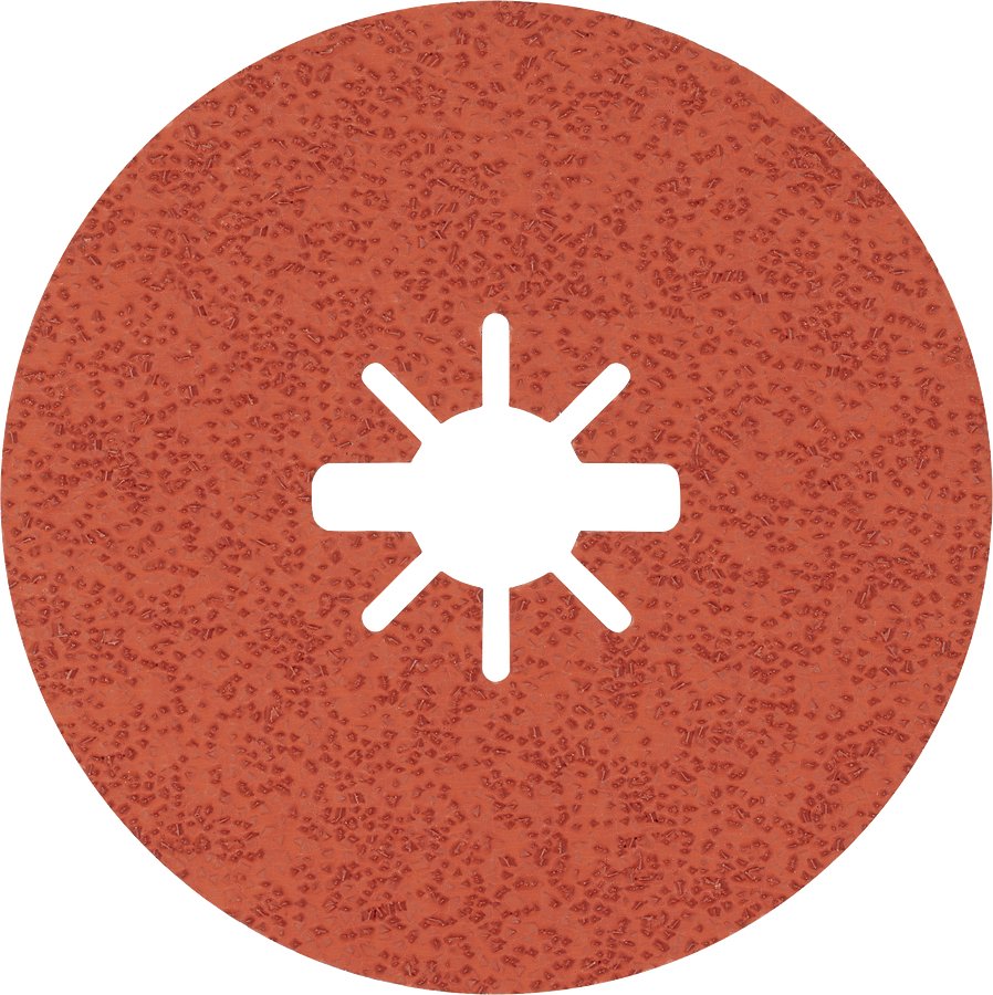 Bosch Professional X-Lock Expert R782 Prisma Disco Abrasivo De Fibra Cerámica, Ø 125 Mm, K60 25 Piezas, Diámetro 22,23 Mm 2608621825