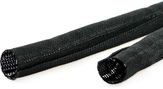 Value Gewebeschlauch Snap Fr Cablebndelung, Schwarz, 2,5 M