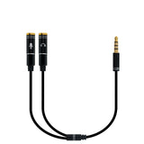Ewent Ec1641 Cable De Audio 0,3 M 3,5mm 2 X 3,5mm Negro Ewent Cable Adaptador Audio Jack 3.5/M 4pines - 2xjack 3.5/H 3pines, Negro, 0.30m