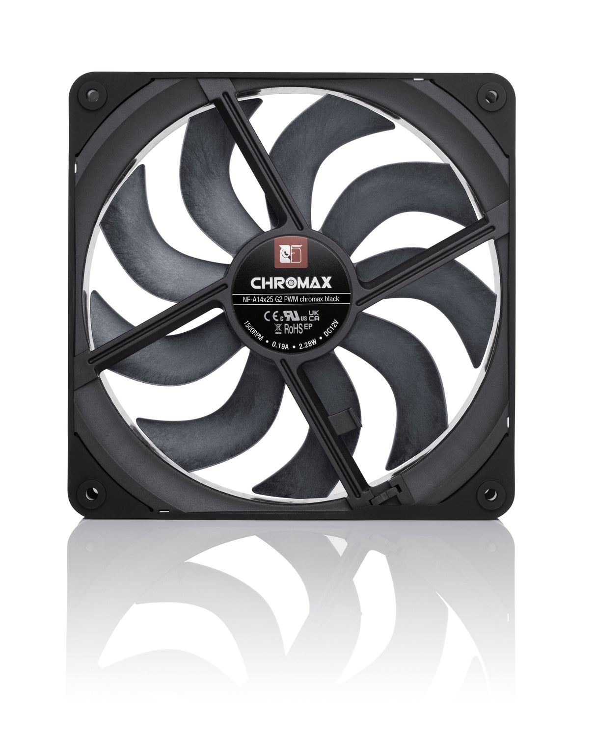 EAN 9010018100723 - Noctua NF-A14X25 G2 PWM CHROMAX.BLACK sistema de refrigeración para ordenador Carcasa del ordenador Venti imagen 4