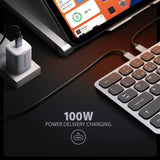 Teclado C/ Hub Axagon Hmc-Kb Keyboard Usb-C 5gbps, Microsd/