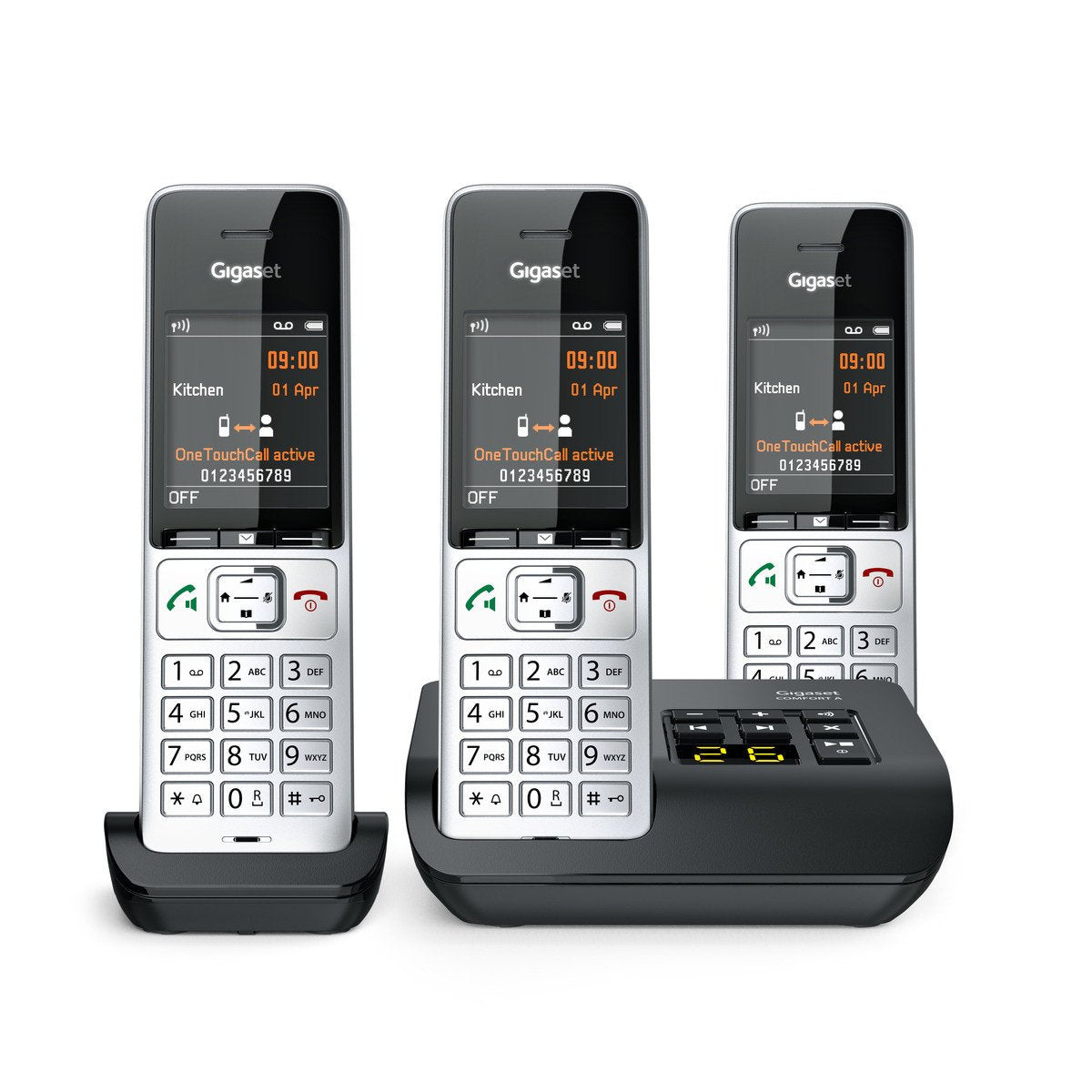 Gigaset Comfort 500a Trio Plata Negro  Telefono