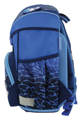 Mochila Escolar Herlitz Ultralight Azul, Estuche Estudiante Con 16 Piezas, Mocasines Ovalados, Bolsa De Deporte, 2 Aplicaciones 50046164