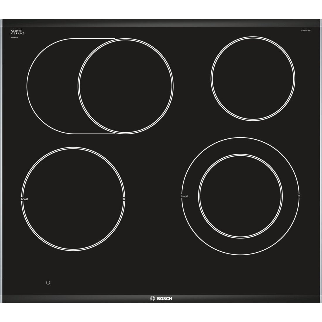 EAN 4242002830940 - Bosch Serie 8 PKN675DP1D hobs Negro, Acero inoxidable Integrado Cerámico 4 zona(s) imagen 4