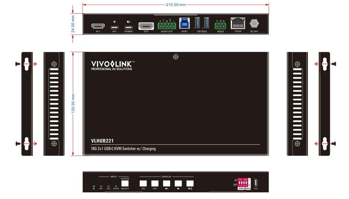 4k Presentation Hdmi And  Usb-C To Hdmi+Usb3.0