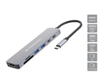 Conceptronic Dock Usb-C->Hdmi,2xusb-C,Sd,Tf,100wpd 25cm Gr