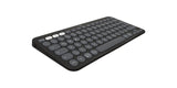 Teclado Alemán Logitech Pebble Keys 2 K380s Rf Wireless + Bluetooth Qwertz Grafito