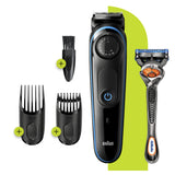 Barbero Cortapelos Braun Bt3240 + Gillete Fusion 39 Ajustes Barba Lavable Control Giratorio