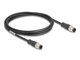 Delock 80807 Cable M12 Codificado A 8 Pin Macho A Macho Pvc 2 M