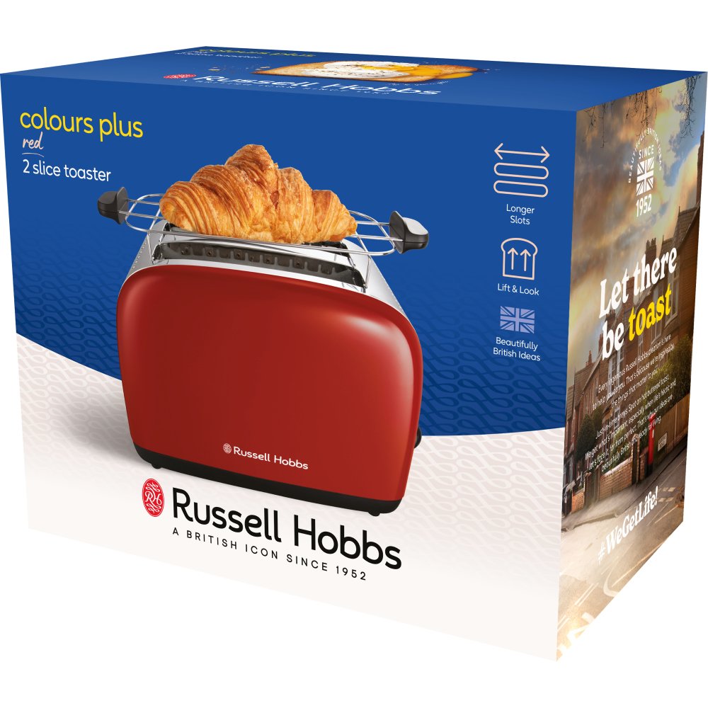 Russell Hobbs Toaster Colours Plus 2s Rojo 26554-56 2655456 (26554-56)