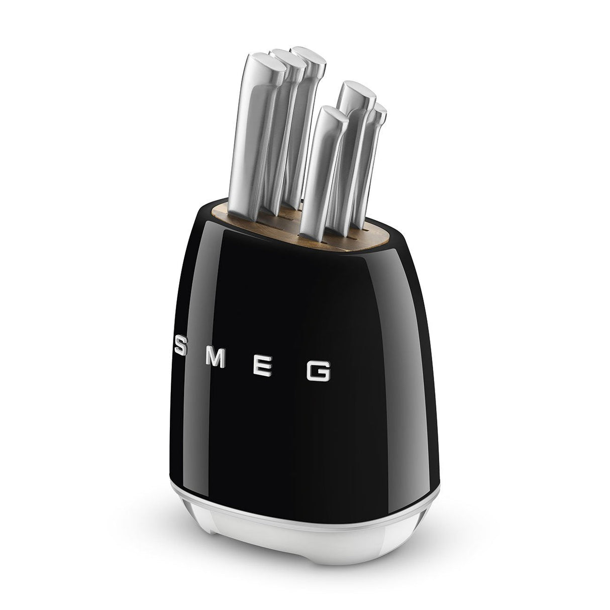 Bloque De Cuchillos Smeg Estilo Años 50 Negro Kbsf02bl