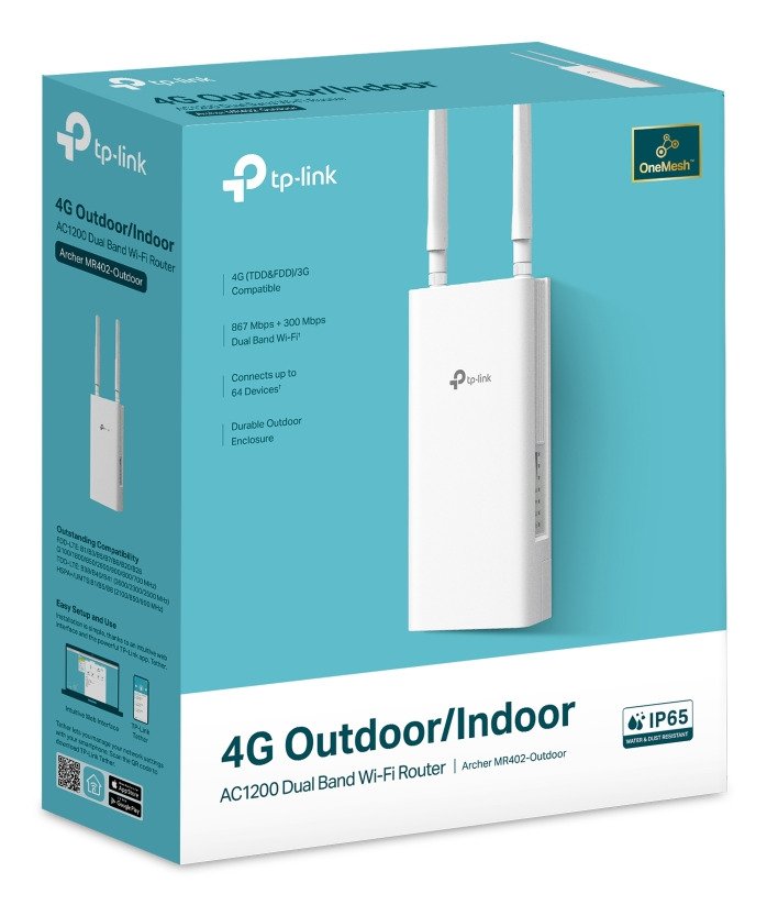 EAN 1210002608886 - TP-Link Archer MR402-Outdoor router inalámbrico Ethernet rápido Doble banda (2,4 GHz / 5 GHz) 4G Blanco imagen 4