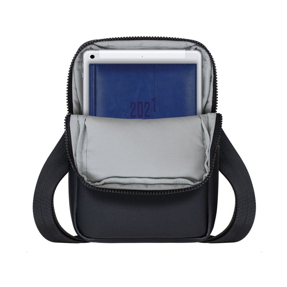 Rivacase 8810 Black Melange Crossbody Bag Para Tablets 8"