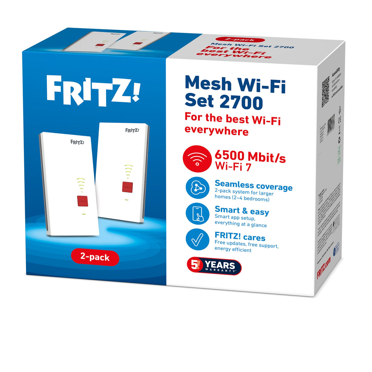 Fritz!Repeater 2700 2-Pack Wifi7 1x2.5g Mesh
