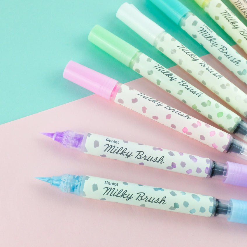 Pentel Rotulador Pincel Milky Brush Verde