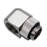 K Koolance G1 4 Ag A G1 4 Ig Adapter, 90°, Swivel - Vernickelt