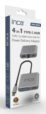 Inca Adaptador Itpc-06tx Usb-C 4-In-1