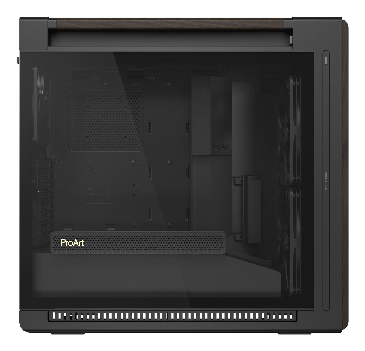 Caja  Pc Asus Geh Proart Pa602 Walnut Wood Tg Pwm Modern Negro