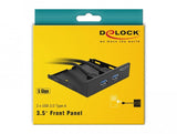 Delock Panel Frontal 3.5" 2 X Usb 3.0 Negro
