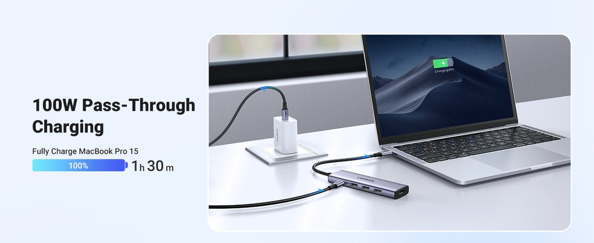 Hub Ugreen 5in1 Usbc To Hdmi+3*Usb 3.0 A+Pd