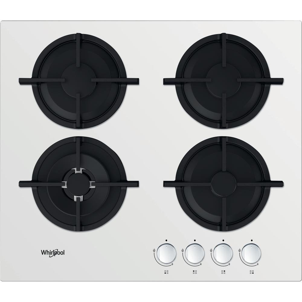 EAN 8003437605567 - Whirlpool AKT 625/WH Negro, Blanco Integrado 60 cm Encimera de gas 4 zona(s) imagen 1