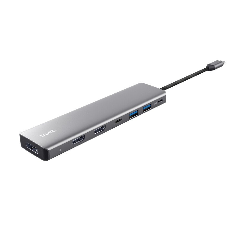 Docking Usb Tipo-C Trust Dalyx 2xusb 2xhdmi 1xdisplayport 1xusb Tipo-C Pd Gris