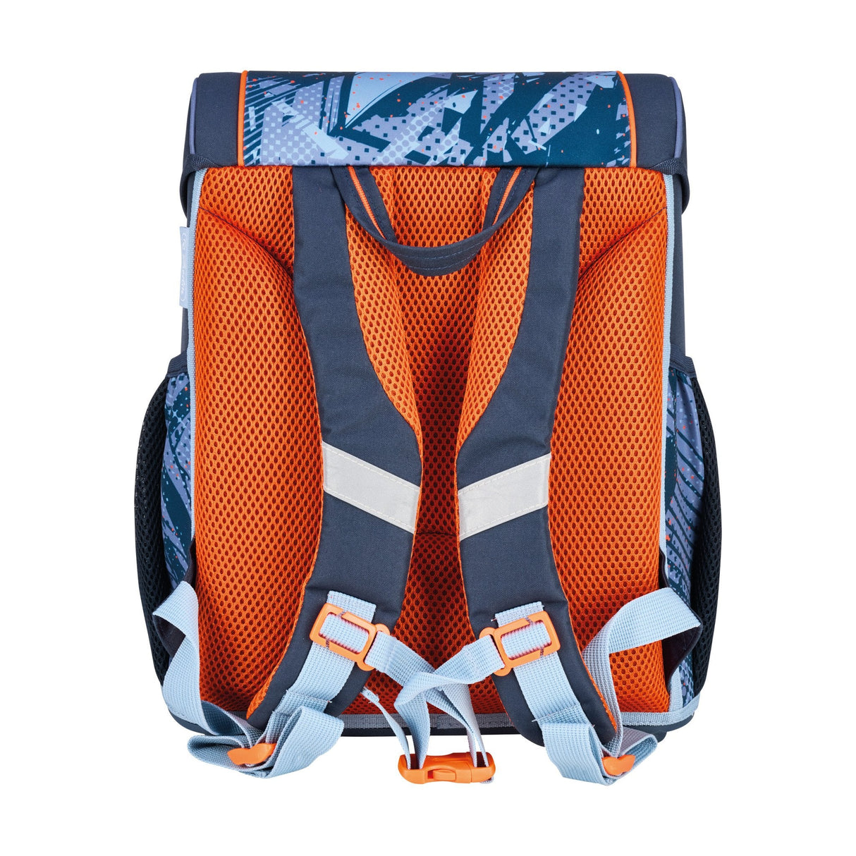 Herlitz Loop Plus Techmech Juego De Mochila Escolar Niño Poliéster Azul, Naranja