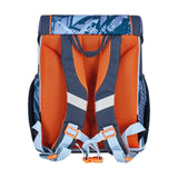Herlitz Loop Plus Techmech Juego De Mochila Escolar Niño Poliéster Azul, Naranja