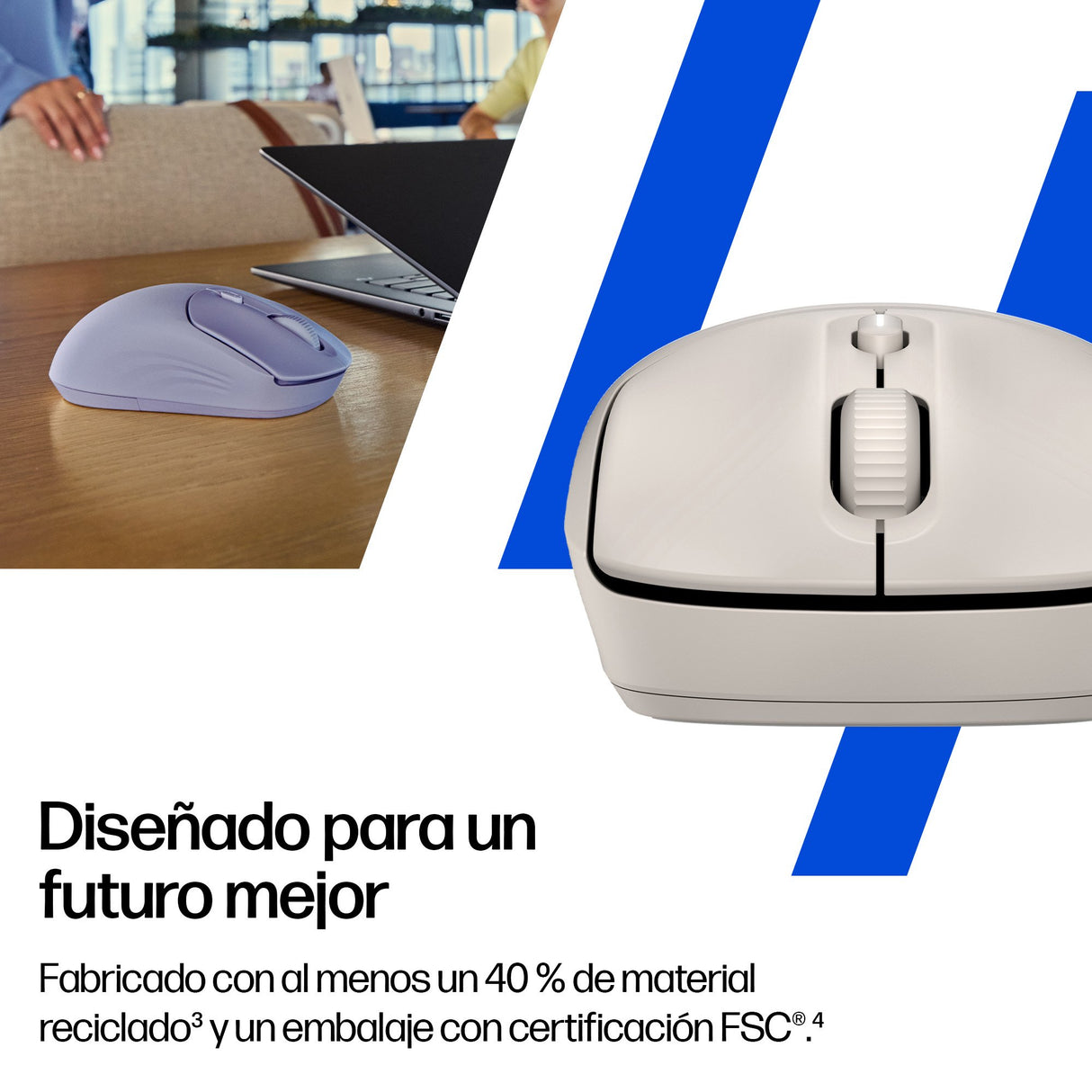 EAN 5715328149793 - HP 400 Quiet Blue Wireless Mouse ratón Hogar Ambidextro RF Wireless + Bluetooth 6000 DPI imagen 4
