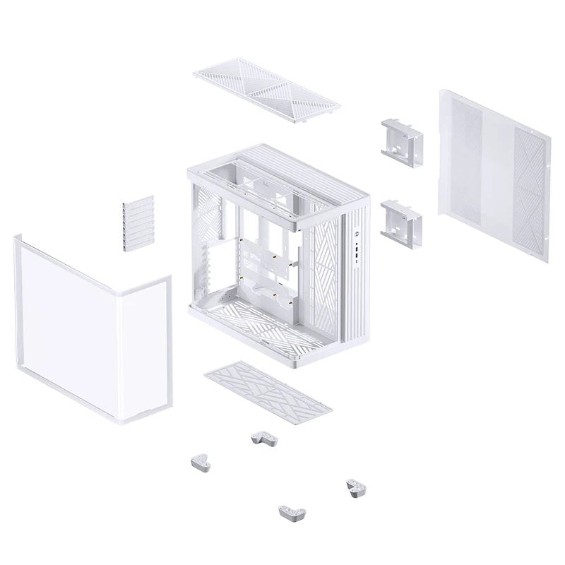 Caja Pc Jonsbo Tk-4 Midi-Tower, Atx, Tempered Glass - Blanco