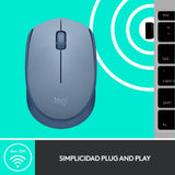 Logitech M171 Ratón Inalámbrico Gris Azulado 910-006866