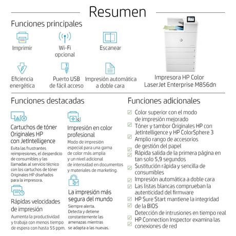 EAN 193015438279 - HP Color LaserJet Enterprise M856dn 1200 x 1200 DPI A3 imagen 14