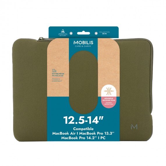 Mobilis 049020 Maletín Para Portátil 36,1 Cm (14.2") Verde, Gris