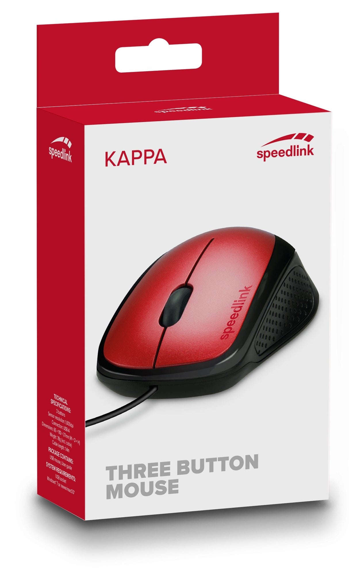 EAN 4027301201338 - SPEEDLINK SL-610011-RD ratón Oficina USB tipo A Óptico 1000 DPI imagen 2