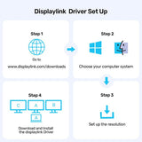 Unitek D1135agy01 Universal Dock Station Displaylink 4k X3