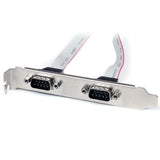 Startech Cabezal Bracket 2 Puertos Serie Db9 M 2x Idc10 H Plate9m2p16
